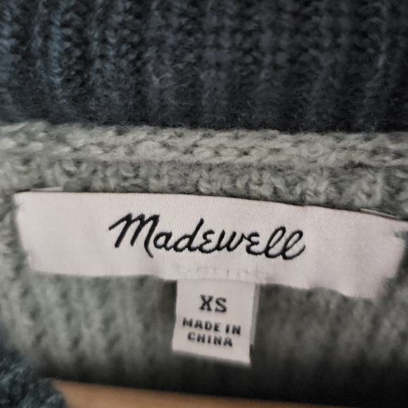 MADEWELL Green Eastbrook Turtleneck Sweater, XS - Picture 5 of 7